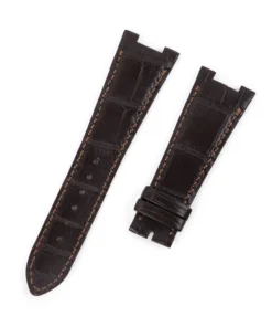 Dark Brown Croco leather strap for your watch