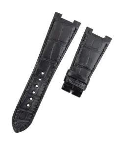 Handcrafted Black Croco leather band