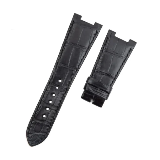 Handcrafted Black Croco leather band