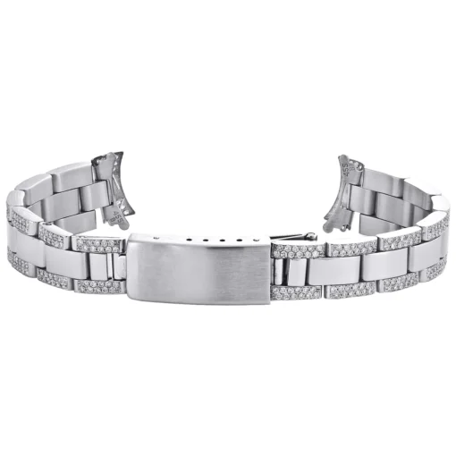 Ladies Custom Diamond Oyster Watch Band to Fit 26mm Case 3.62 CT.